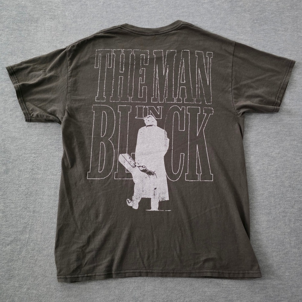 Johnny Cash Mens Nashville Tennessee Eagle Man In Black Graphic T-Shirt MD Black - Picture 5 of 8